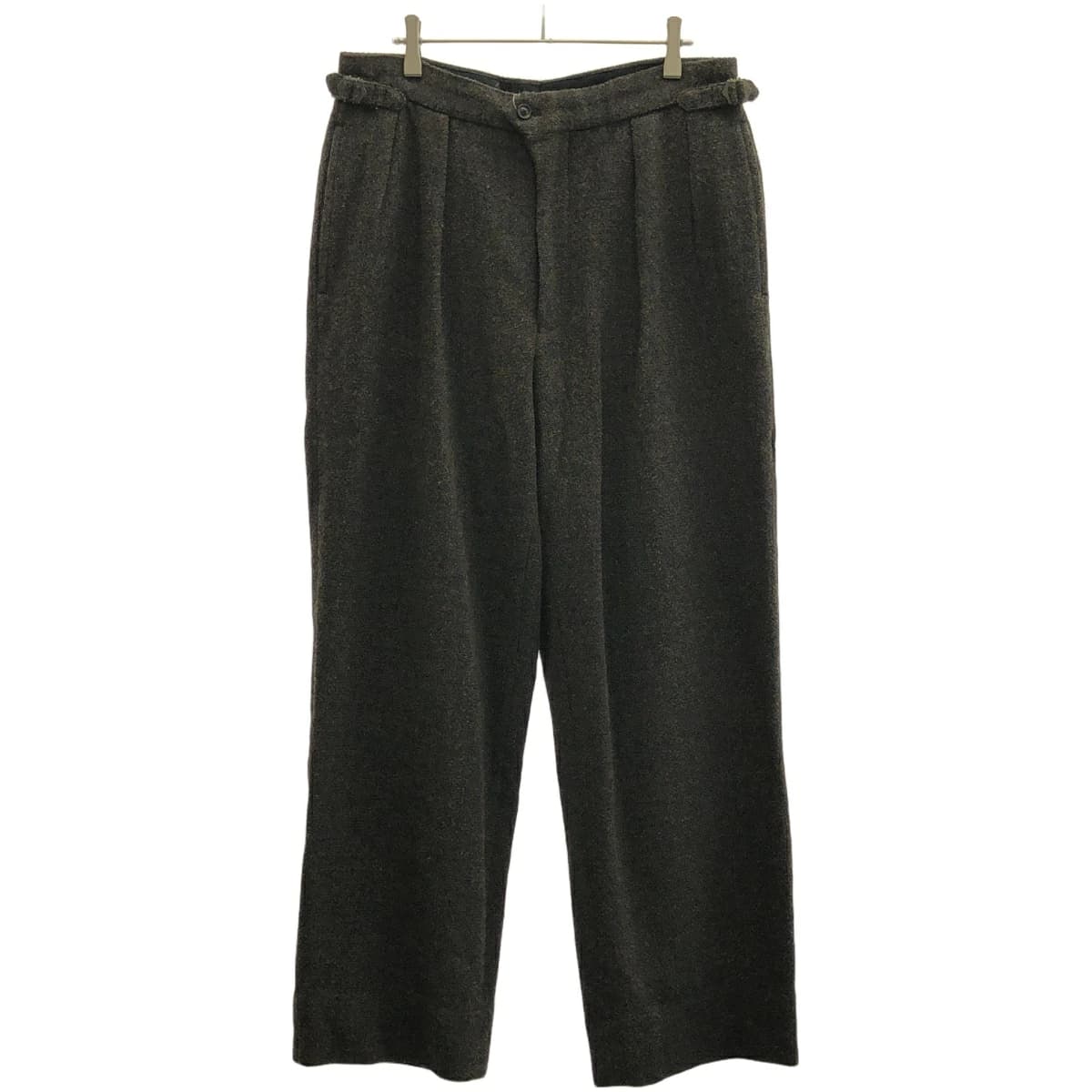 ULTERIOR アルテリア 22AW SHETLAND WOOL SILK TWEED WIDE TROUSER シェトランドウールシルクツイードワイド2タックトラウザーズパンツ ULPT34-FC096