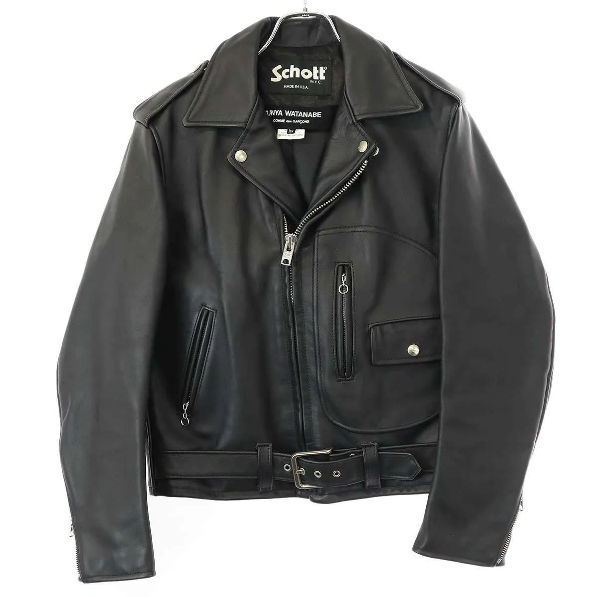 JUNYA WATANABE ジュンヤワタナベ コムデギャルソン×ショット 18SS カウレザーダブルライダースジャケット JA-J101