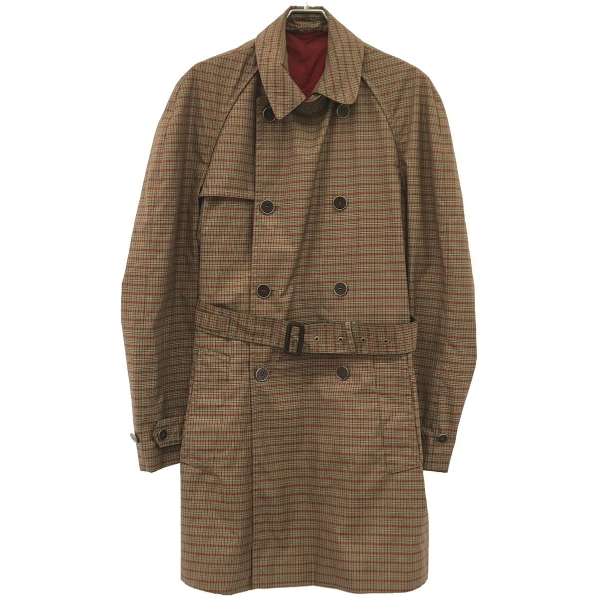 GUCCI グッチ 10SS チェック柄トレンチコート