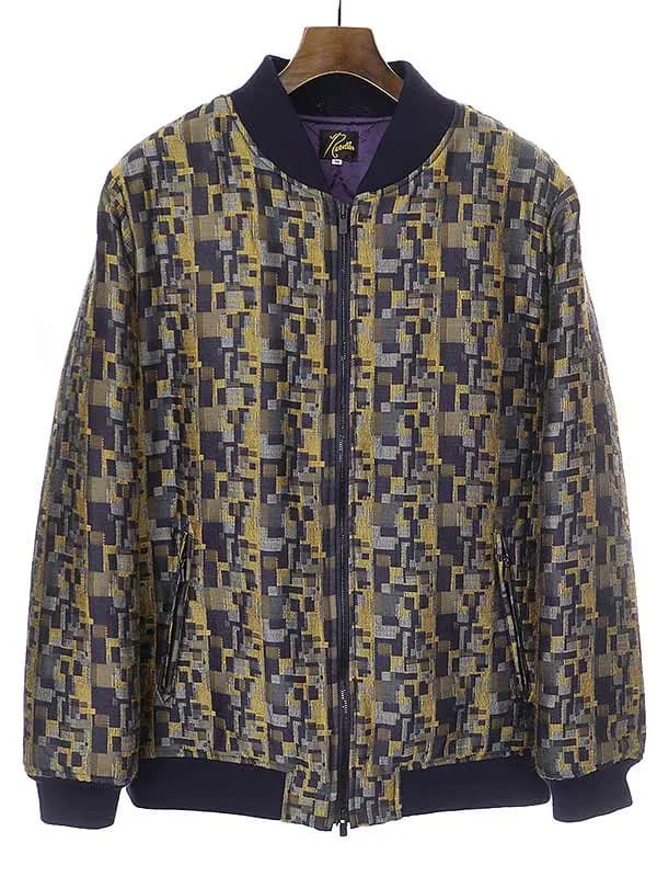 NEEDLES ニードルズ 21AW B.B. Jacket スクエアジャガードキルティングブルゾン