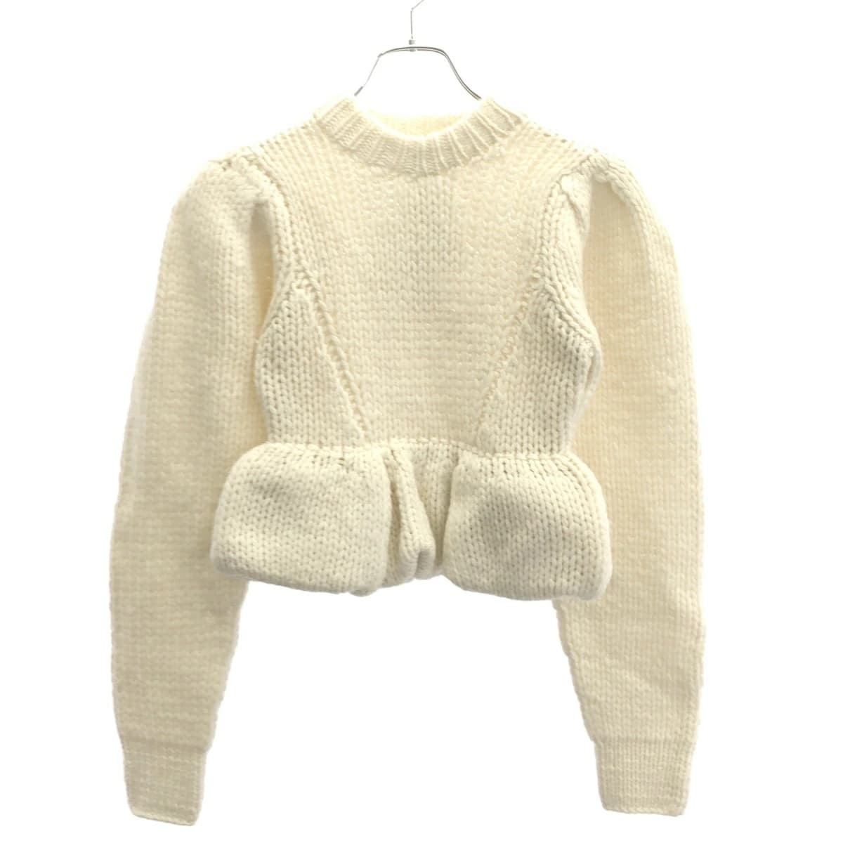 CLANE クラネ PEPLUM HAND KNIT TOPS ペプラムハンドニットトップス 19106-2322