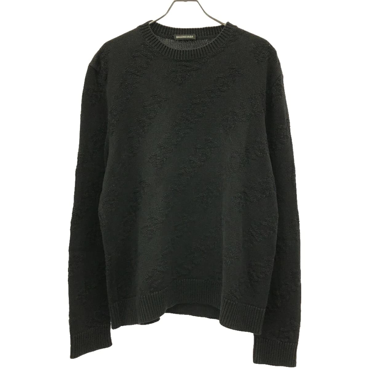 BALENCIAGA バレンシアガ 19AW ロゴジャガードプルオーバーニットセーター 599870