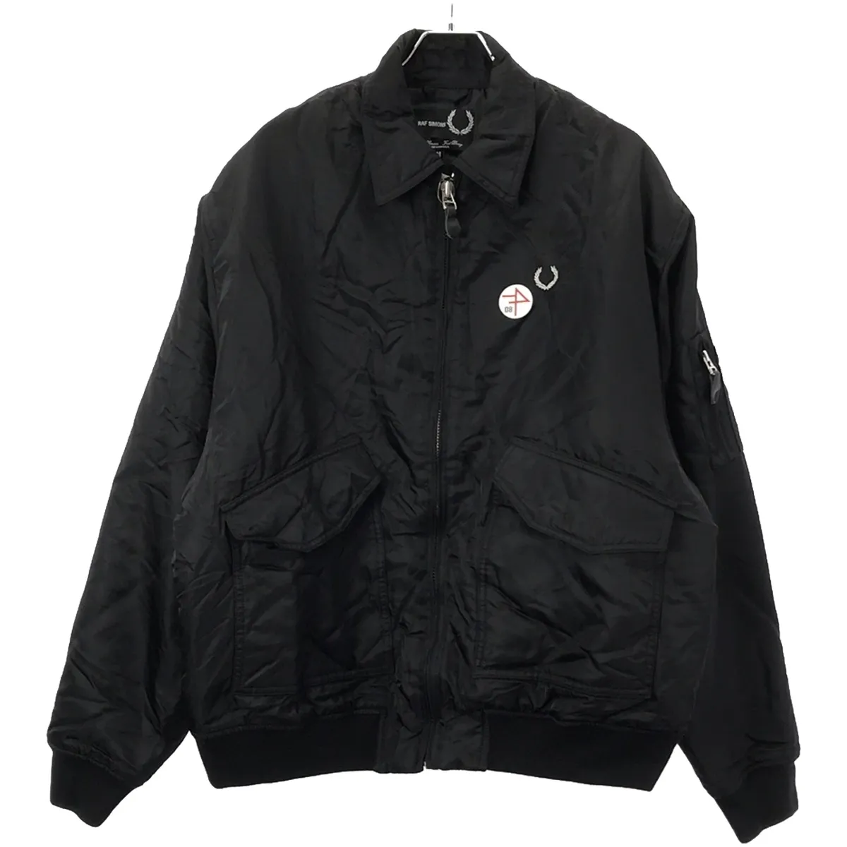 RAF SIMONS ラフシモンズ × フレッドペリー Printed Flight Jacket バックプリントナイロンフライトジャケット