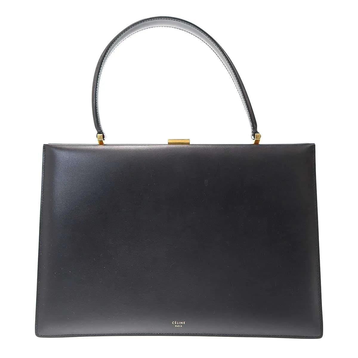 CELINE セリーヌ フィービーファイロ Clasp Bag Medium クラスプ レザーハンドバッグ ミディアム