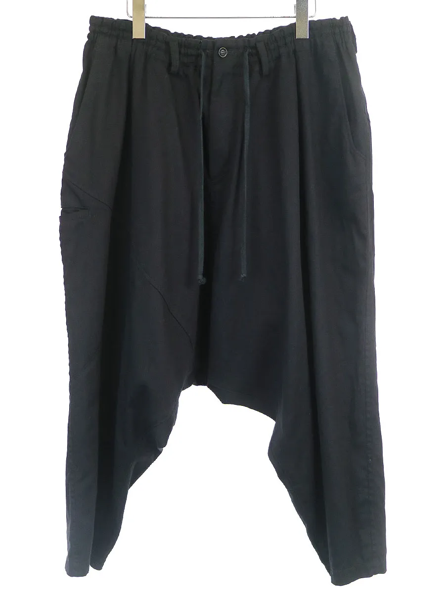 Yohji Yamamoto サイト 20SS コットンツイルジオメトリックスイッチサルエルパンツ