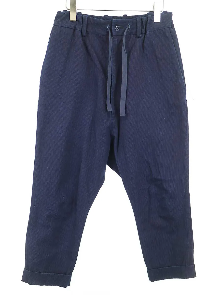 Yohji Yamamoto グラウンドワイ 16SS 染料ストライプイージーパンツ