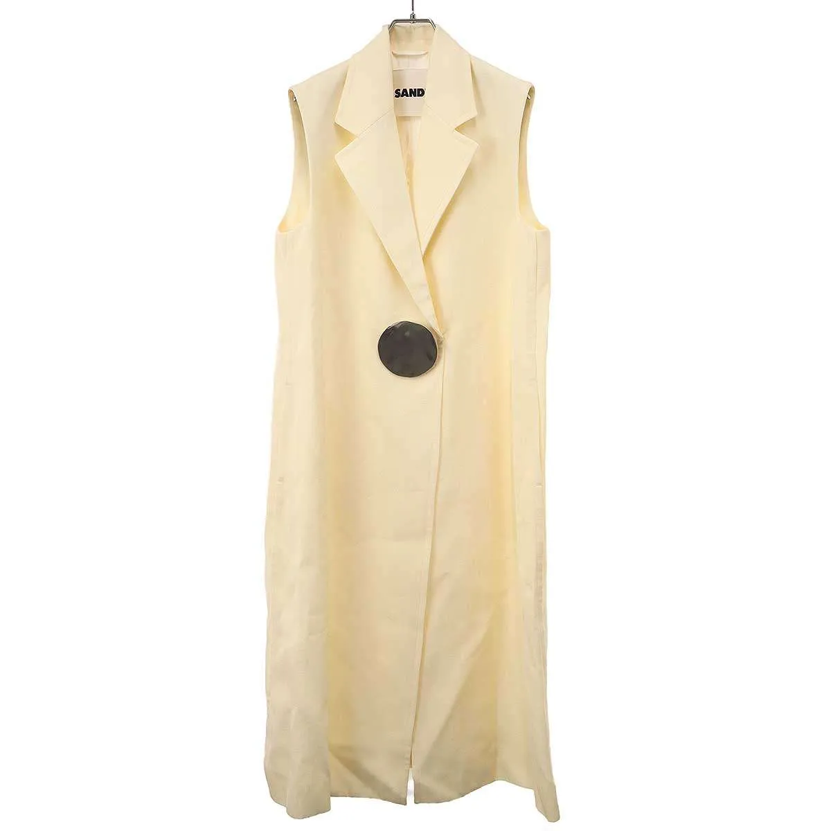 JIL SANDER ジルサンダー 24SS メタルプレートロングジレコート