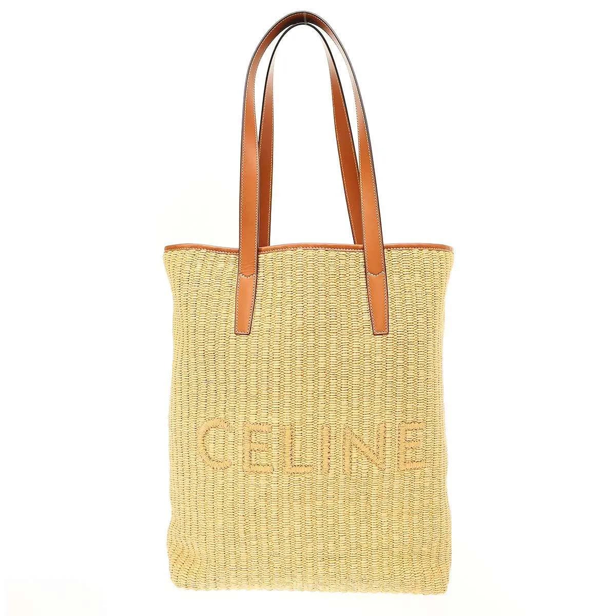 CELINE セリーヌ ラフィアエフェクトテキスタイル ミュージアムバッグ