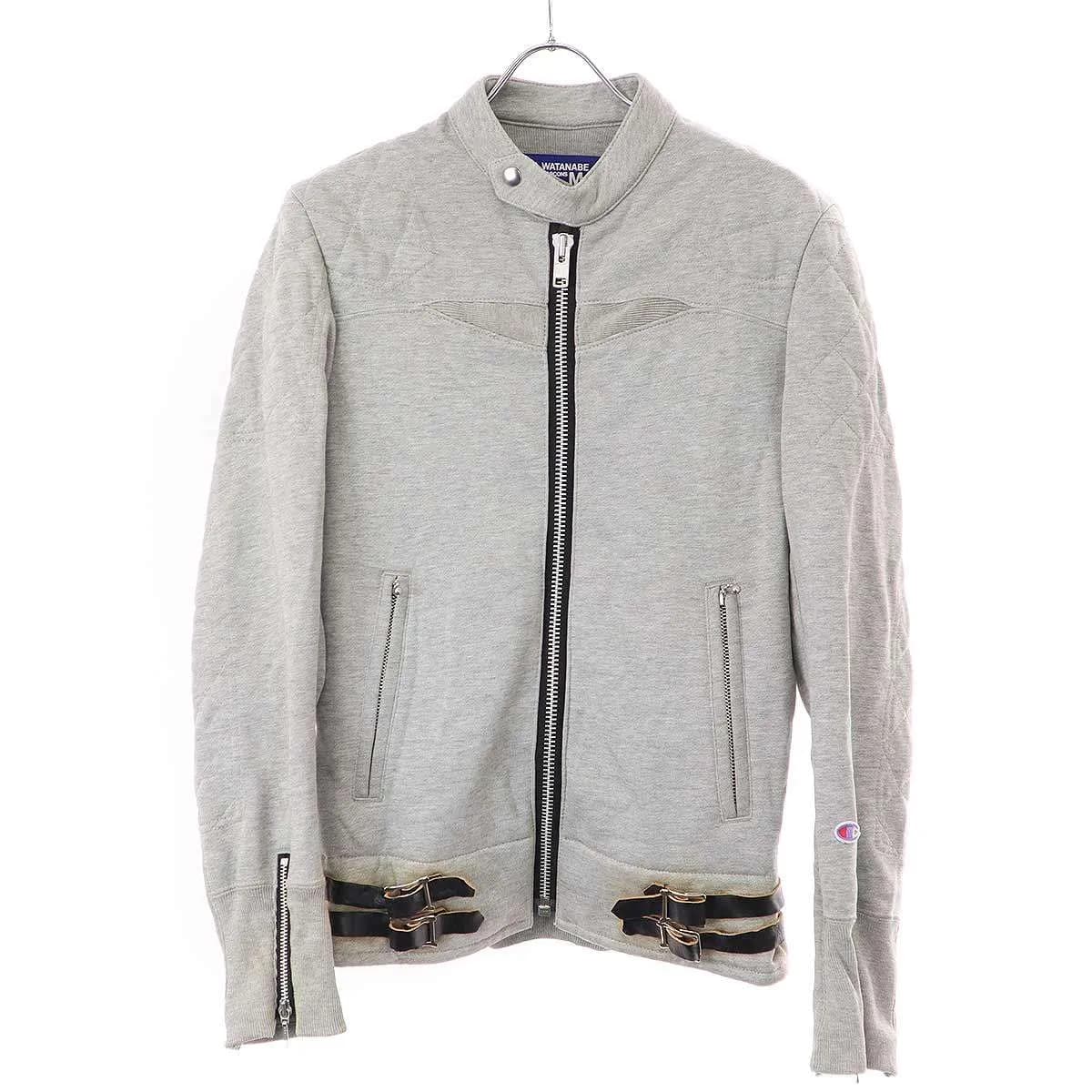 JUNYA WATANABE ジュンヤワタナベ コムデギャルソンマン×Champion チャンピオン 2007SS リメイクデザインスウェットライダースジャケット