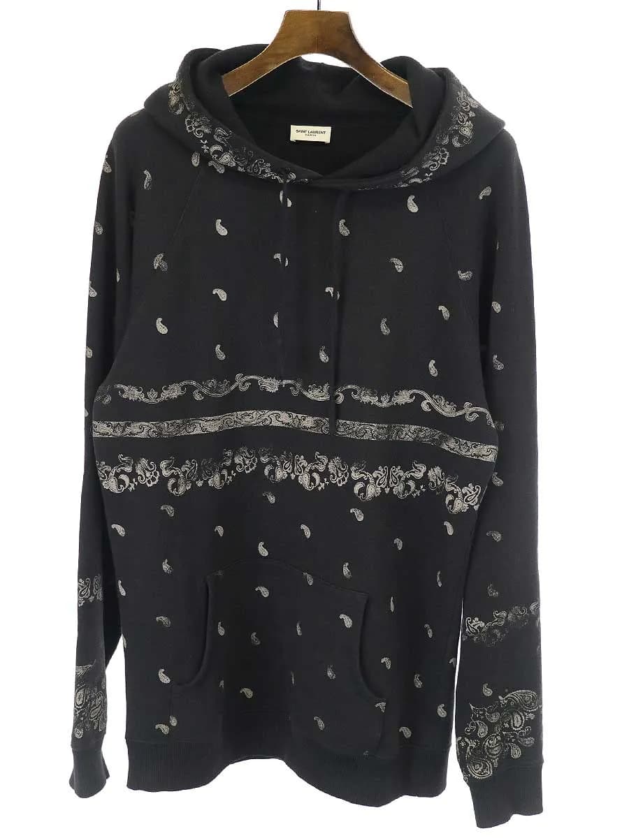 SAINT LAURENT サンローラン パリ 19SS ペイズリープリントプルオーバーパーカー