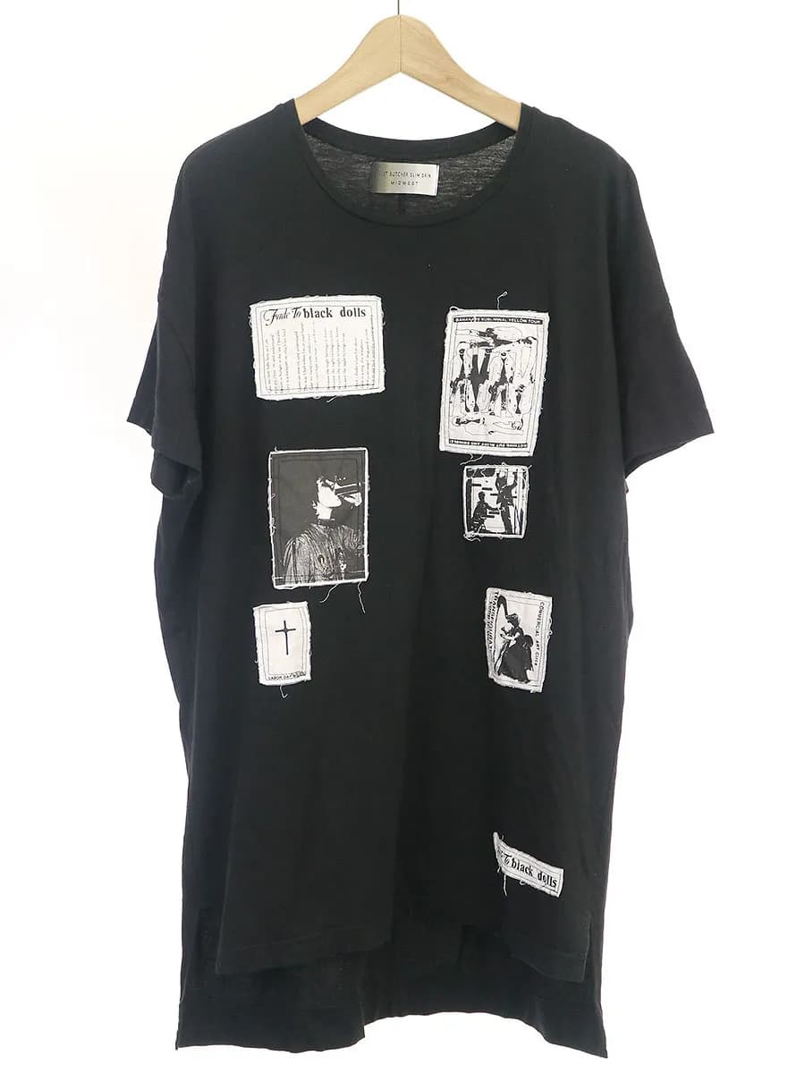 DIET BUTCHER SLIM SKIN ダイエットブッチャー スリムスキン MIDWEST別注 パッチロングTシャツ