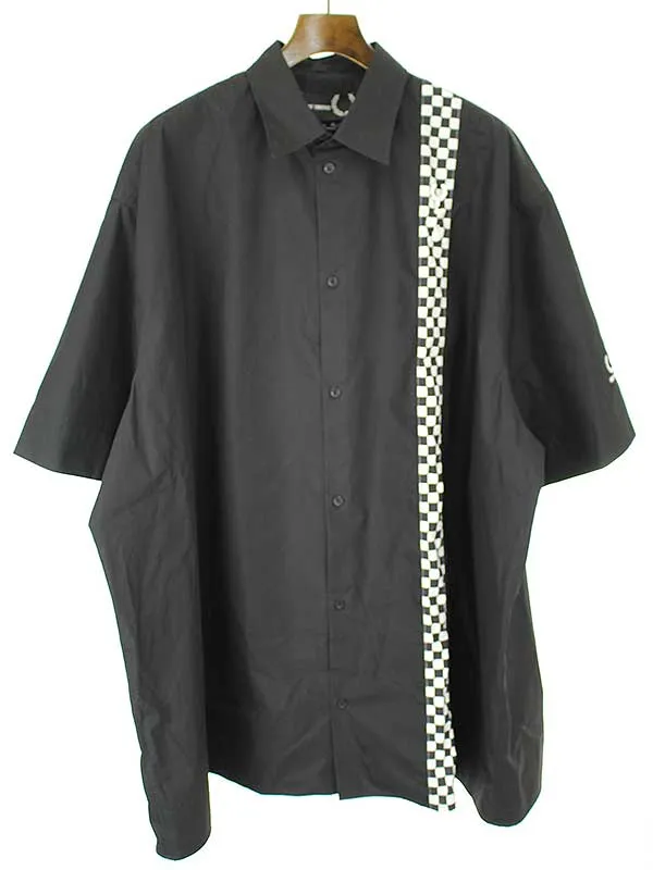 RAF SIMONS ラフシモンズ×フレッドペリー SHORT SLEEVE CHECKERBOARD SHIR オーバーサイズチェッカーフラッグ半袖シャツ