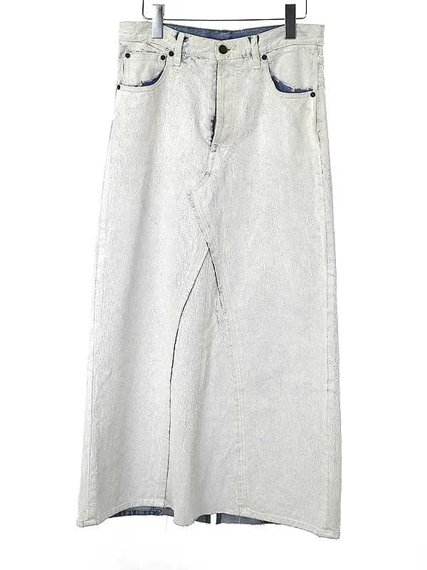 Maison Margiela メゾンマルジェラ 21AW ペンキ加工デニムロングスカート