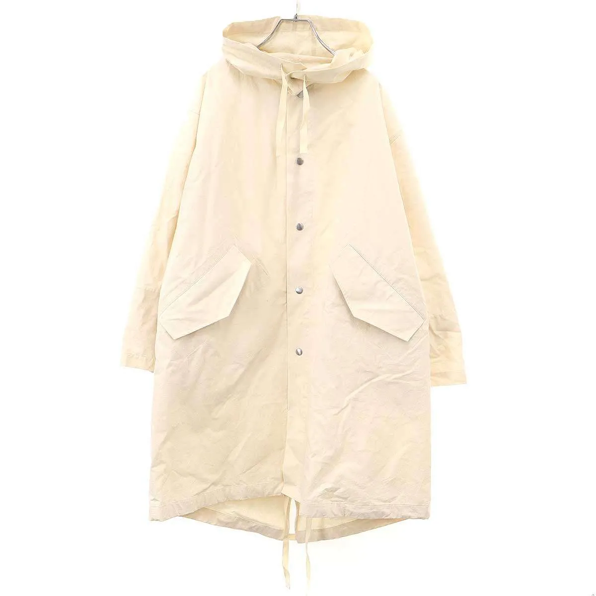 JIL SANDER ジルサンダープラス 22SS Military Hooded Coat ウォッシュドコットンモッズコート JPPS430005WS