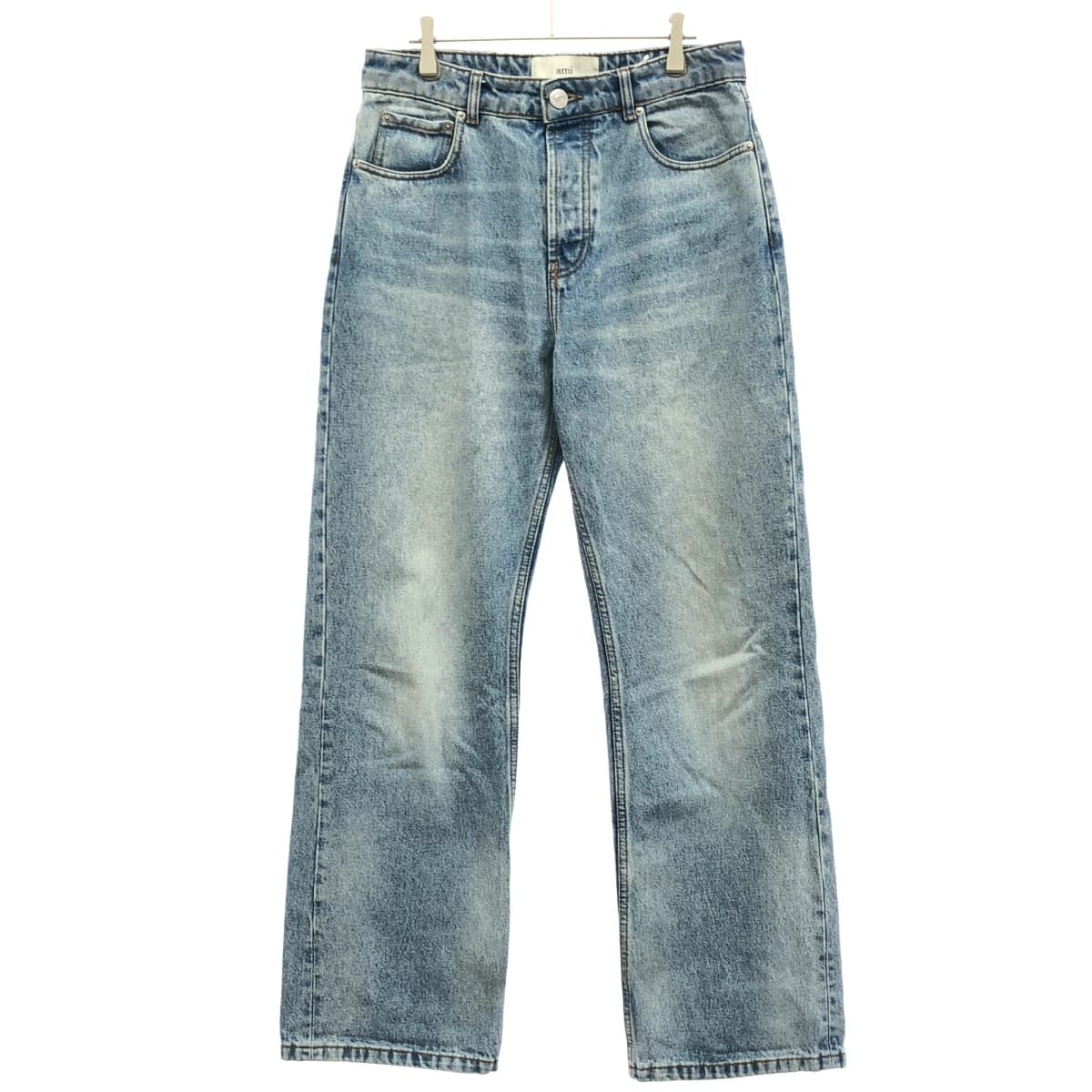 Ami Paris アミ アレクサンドル マテュッシ ウォッシュドデニム ラージフィットパンツ HTR450.DE0046