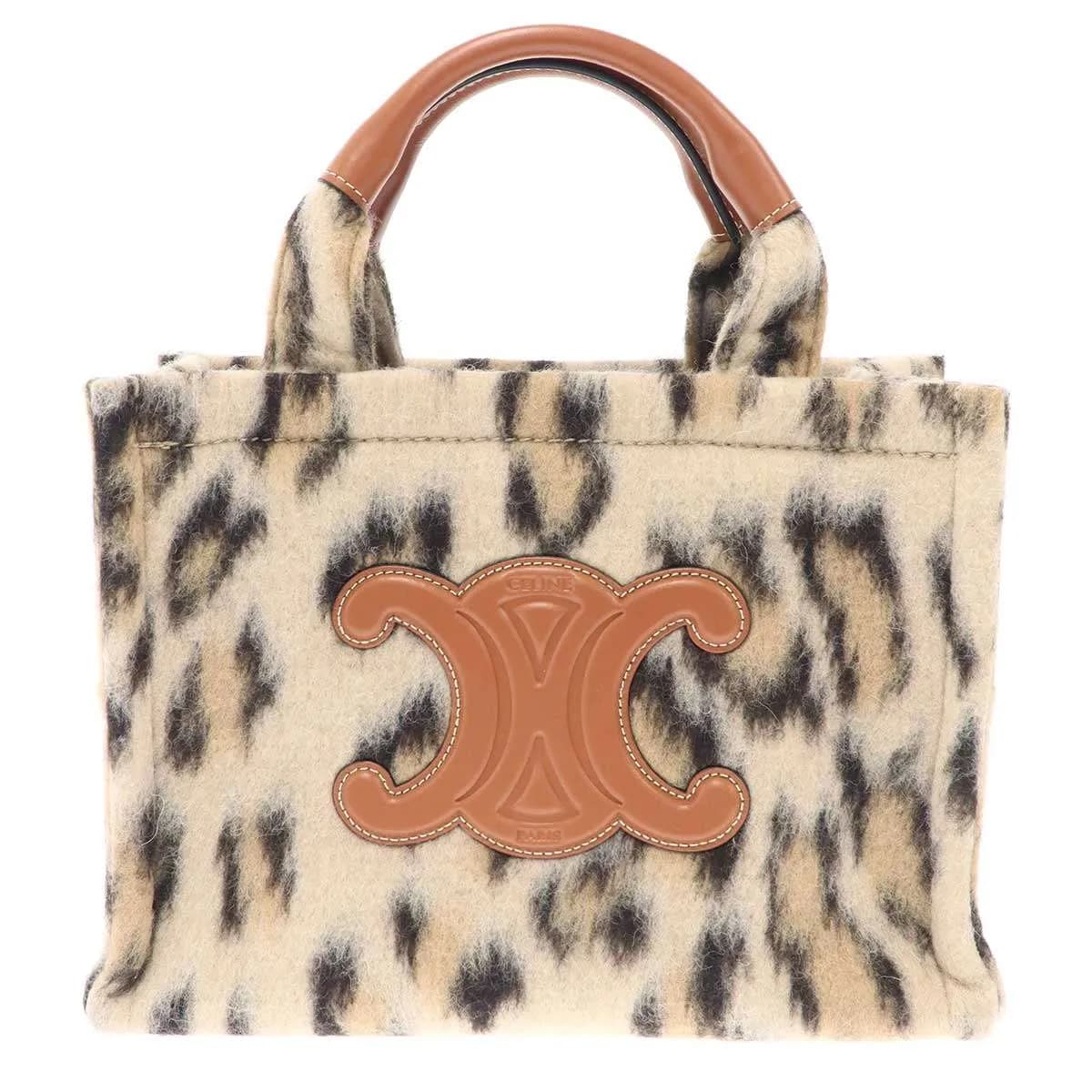 CELINE セリーヌ Small Cabas Triomphe Bag スモール カバ タイス トリオンフレオパード 2WAYショルダーバッグ