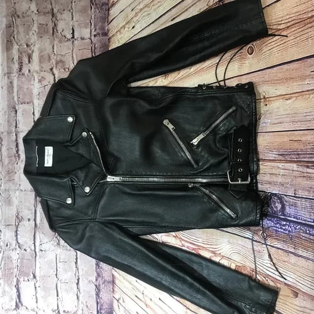 SAINT LAURENT SAINT LAURENT PARIS 16SS LOOK27 レースアップアロハライダースジャケット