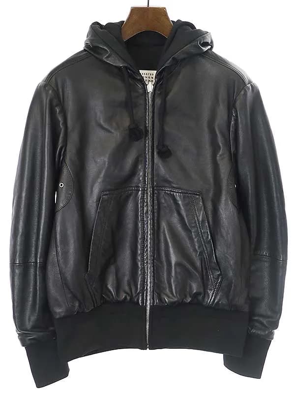 Maison Margiela メゾンマルタンマルジェラ10 19AW リバーシブルレザーパーカー フーデットジャケット
