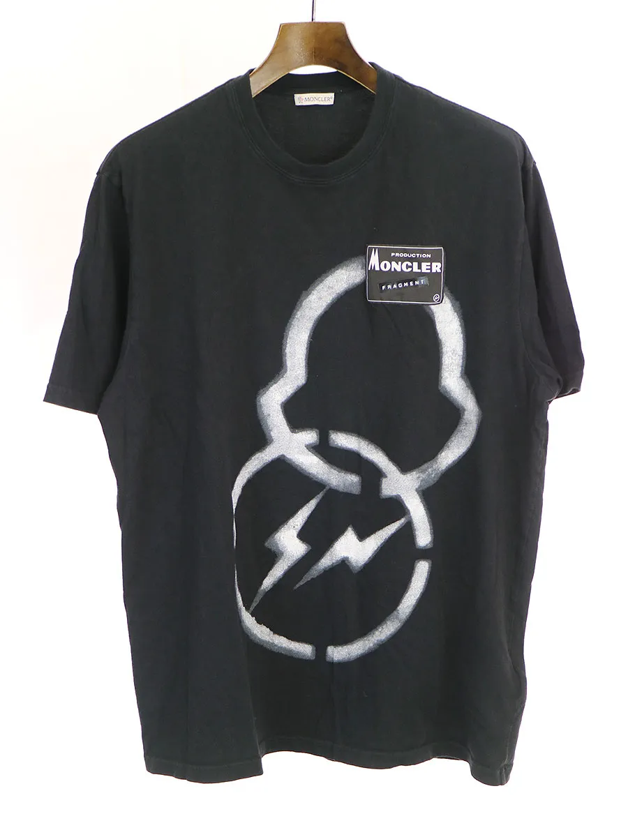 MONCLER モンクレール×フラグメント ヒロシフジワラ 20AW MAGLIA T-SHIRT スプレープリントクルーネックTシャツ