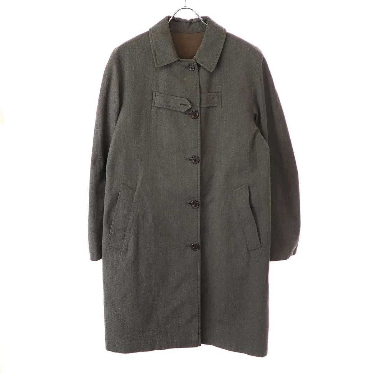 Maison Margiela メゾン マルタン マルジェラ 1999AW コットンウールリバーシブルコート グレー&ブラウン 40 【中古】 IT32NFVN4V0K