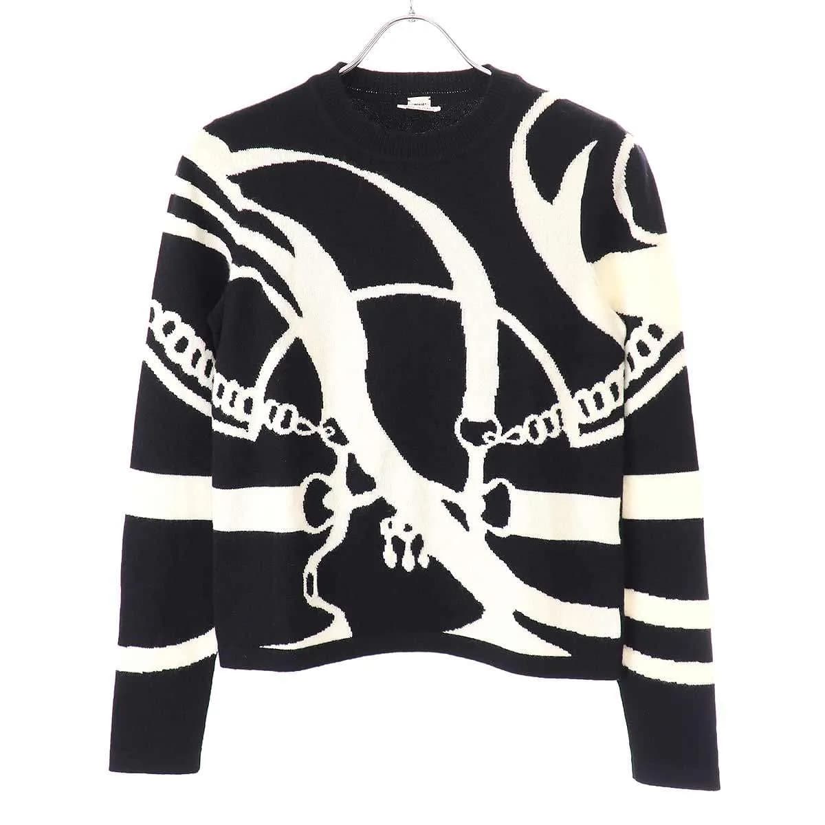 HERMES エルメス 22AW La Promenade du Matin 朝の散歩 カシミヤプルオーバーニットセーター