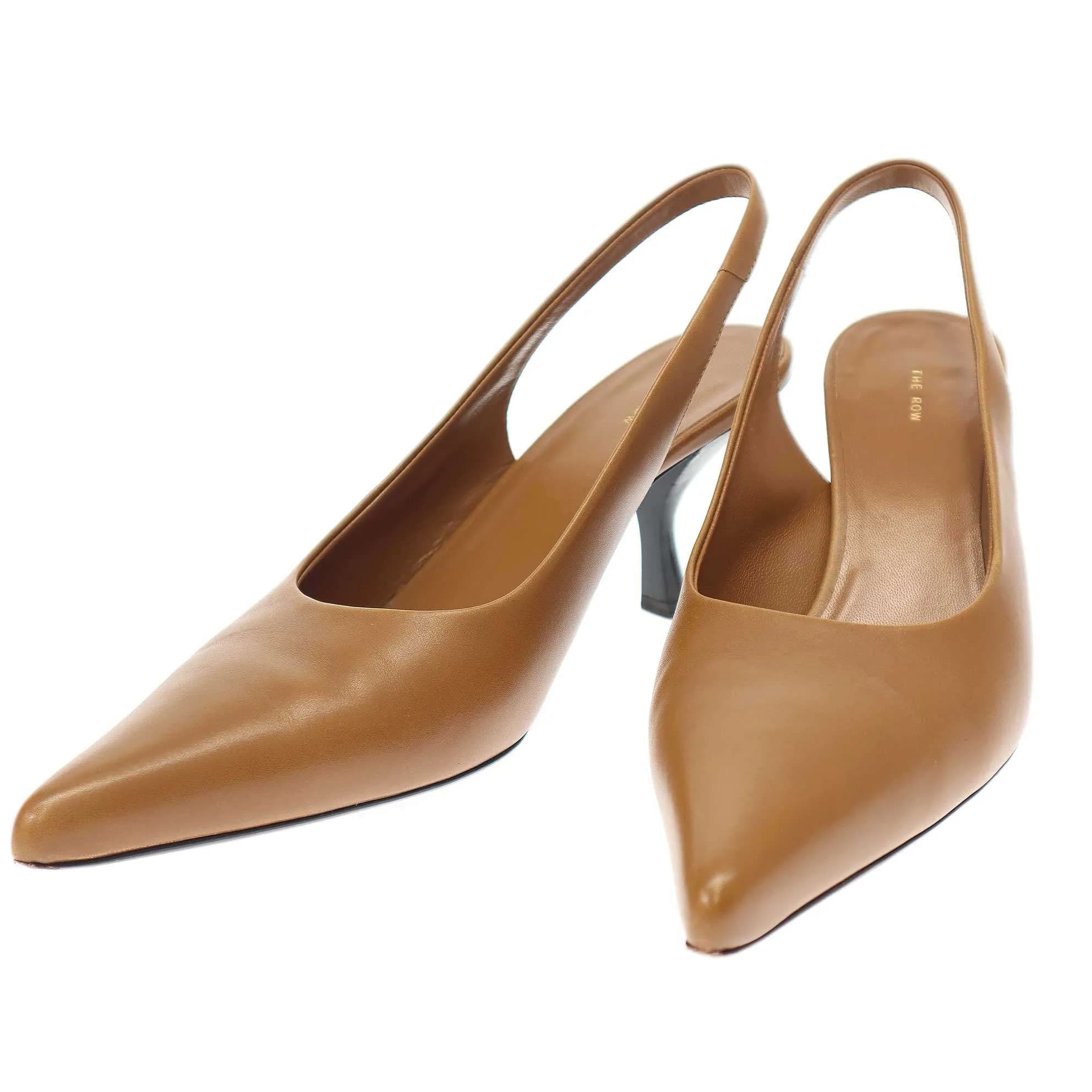 THE ROW ザ ロウ Bourgeoise Leather Slingback Pumps パンプス