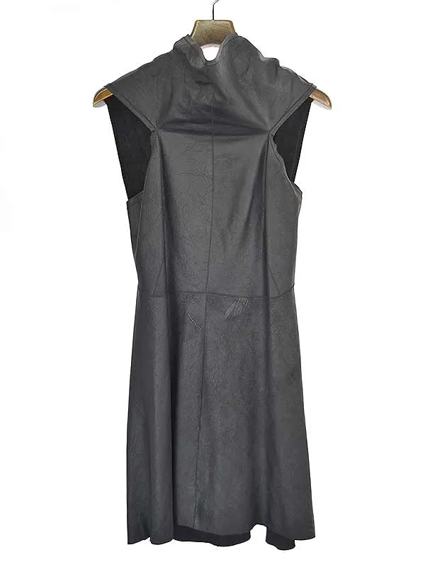 Rick Owens リックオウエンス 10AW ノースリーブレザーワンピース