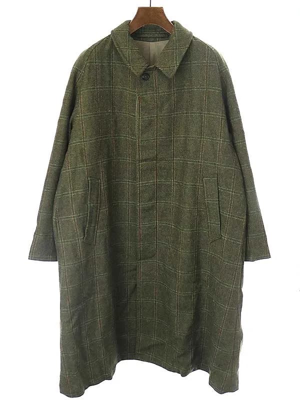 A.PRESSE ア プレッセ 22AW Tweed Balmacaan Coat ツイードバルカマーンコート