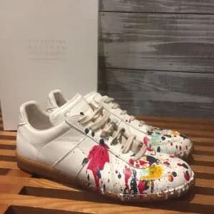 Maison Margiela Maison Martin Margiela22 15SS REPLICA スプラッシュペイントレザージャーマントレーナースニーカー