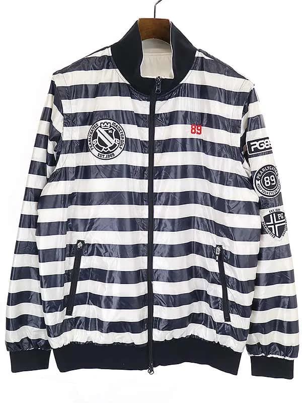 PEARLY GATES パーリーゲイツ 中綿入りボーダーリバーシブルブルゾン