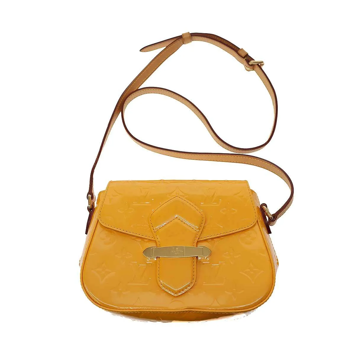 LOUIS VUITTON ルイヴィトン M91731 モノグラムヴェルニ ベルフラワーPM ジョーヌパッション ショルダーバッグ FL0162