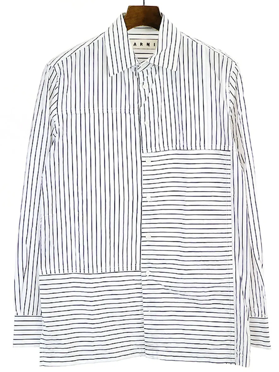 MARNI マルニ 15SS LOOK19 フロントパネルストライプシャツ
