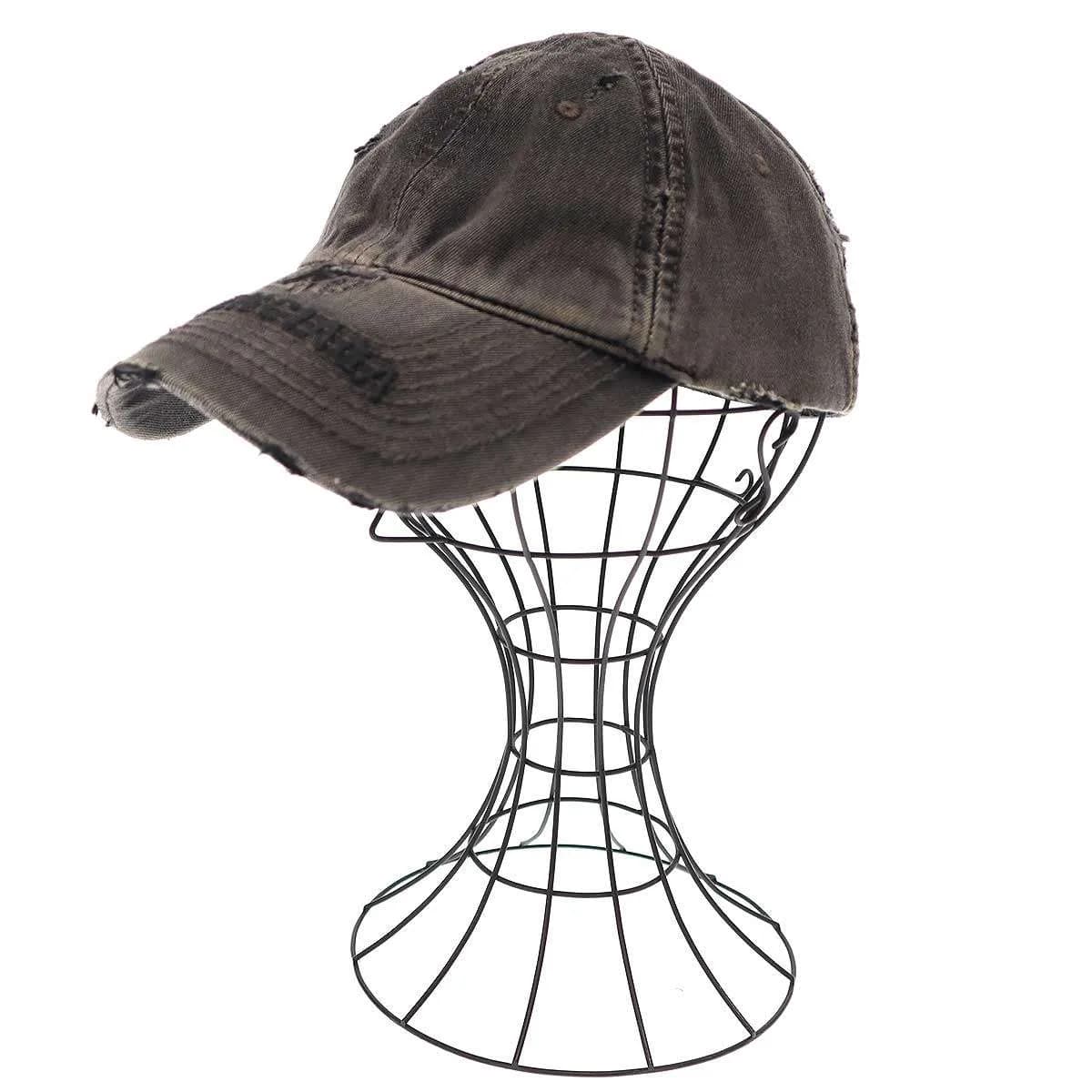 BALENCIAGA バレンシアガ ダメージ加工ロゴ キャップ