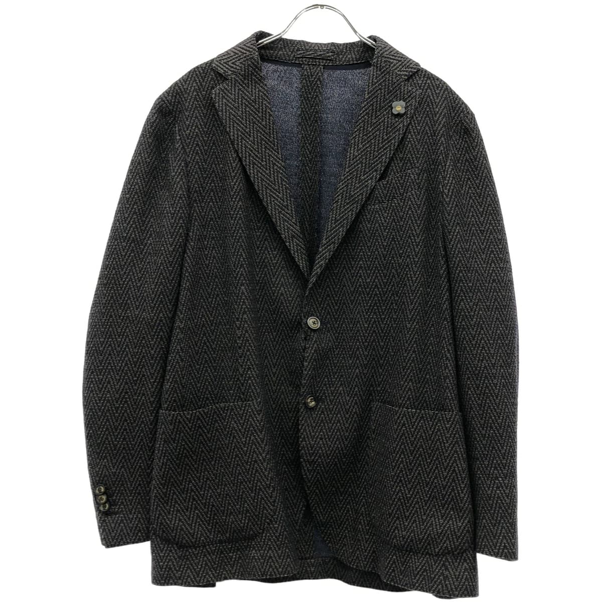 LARDINI ラルディーニ LIKNITライクニット ウールナイロンヘリンボーン3Bニットジャケット JQLKJ1JQ