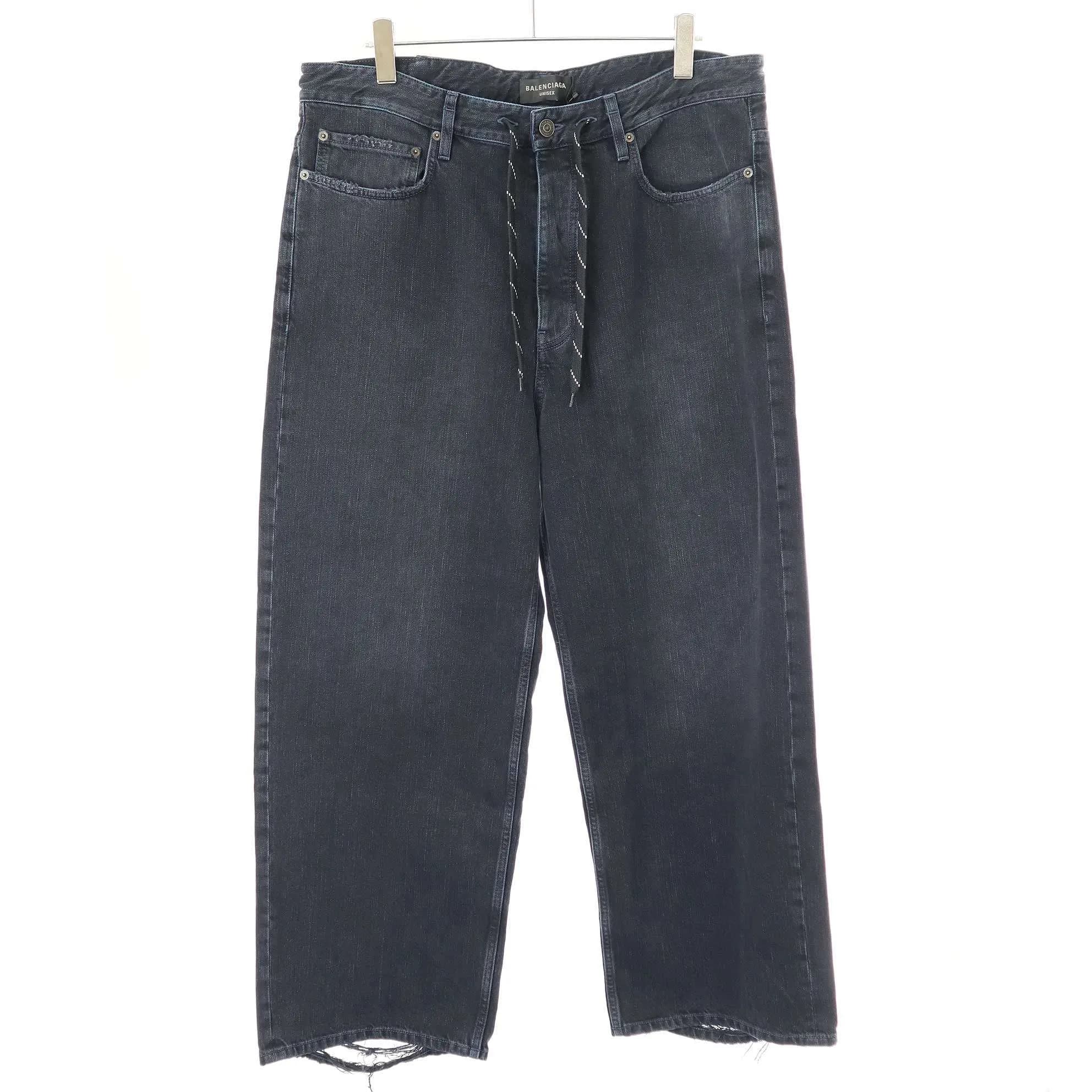BALENCIAGA バレンシアガ 24SS Drawstring Baggy Jeans バギーデニムパンツ