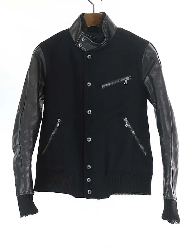 ISAMU KATAYAMA BACKLASH イサムカタヤマ バックラッシュ カシミヤ混カーフレザースタジャン