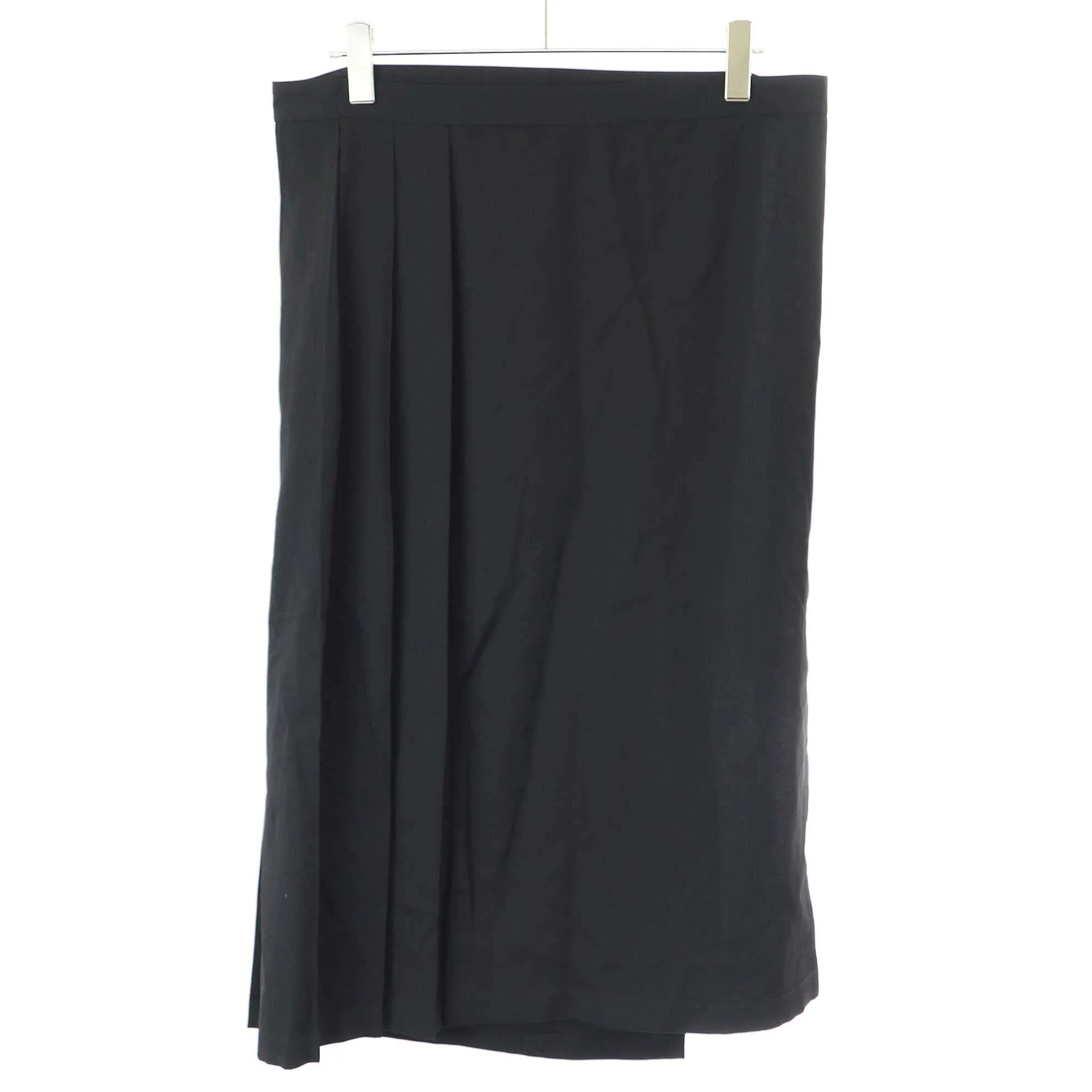 Yohji Yamamoto ヨウジヤマモト プールオム 23SS シワギャバジンプリーツベンツラップクロス ラップスカート