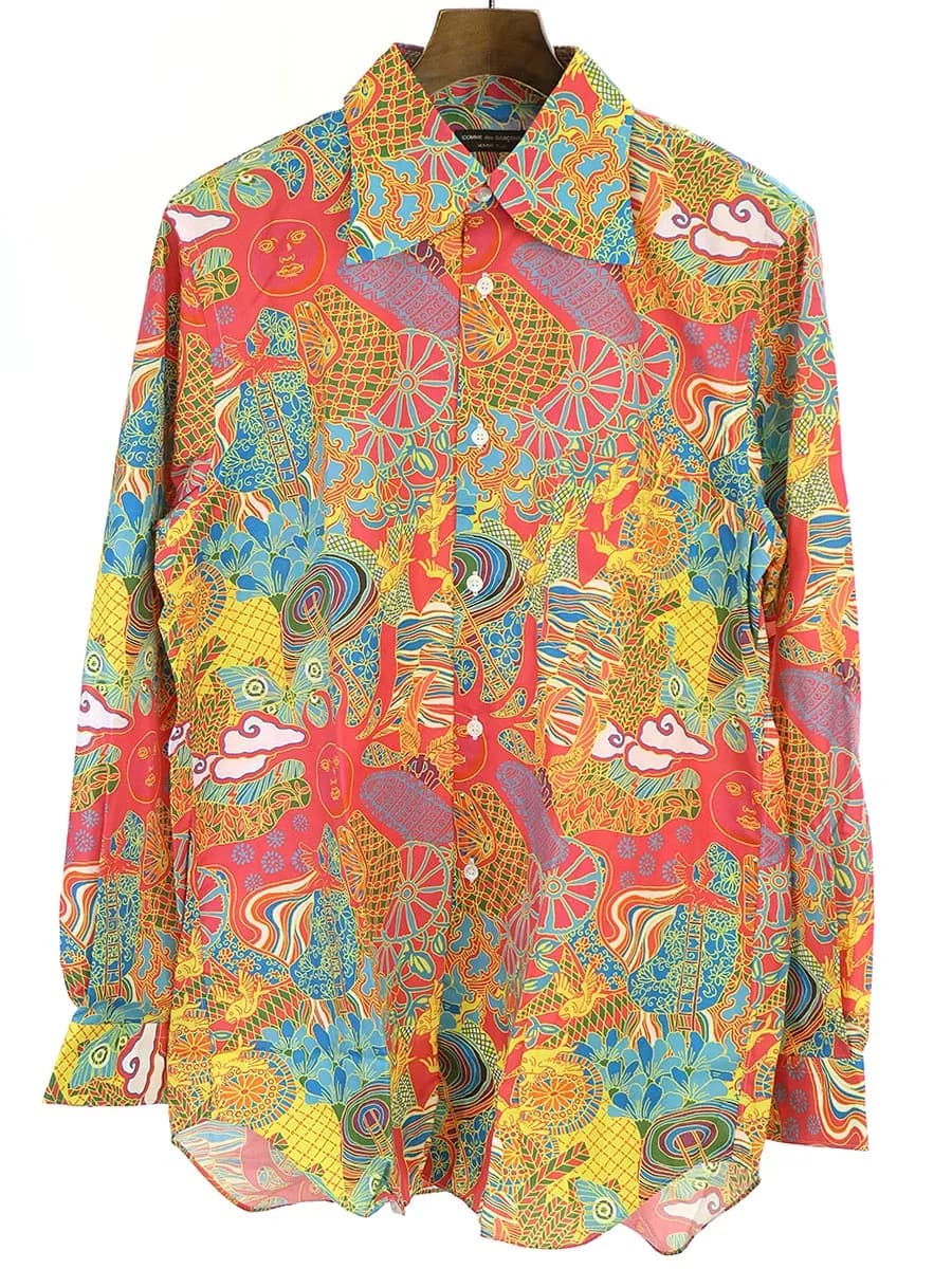 COMME des GARCONS コムデギャルソン オム プリュス 01AW サイケ期 ランウェイ着 サイケデリックシャツ