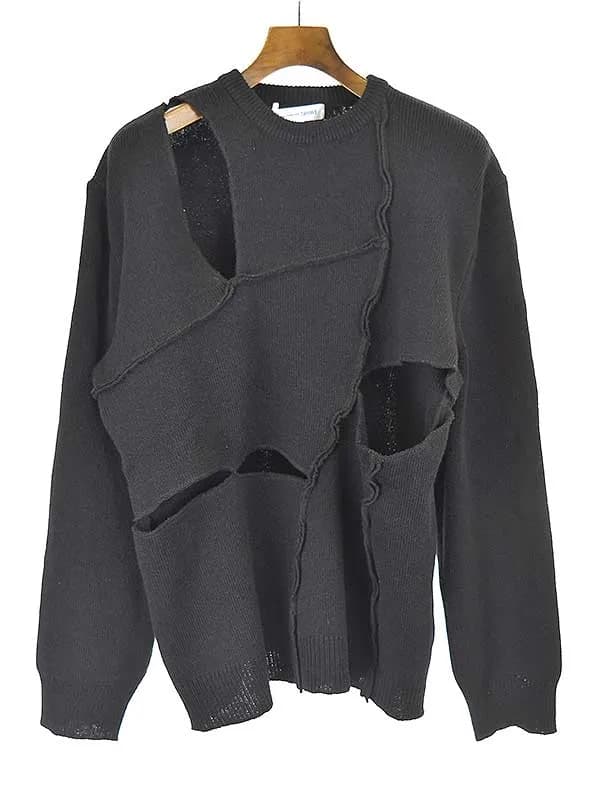 COMME des GARCONS コムデギャルソン シャツ 20SS カッティングデザインアクリルウールニットセーター