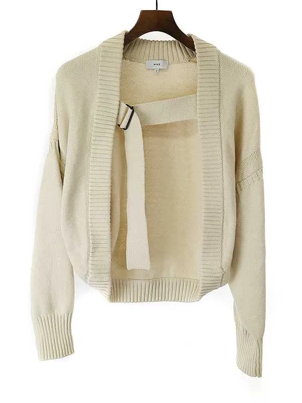 HYKE ハイク 21SS C/N GANSEY SWEATER BOLERO ボレロカーディガン
