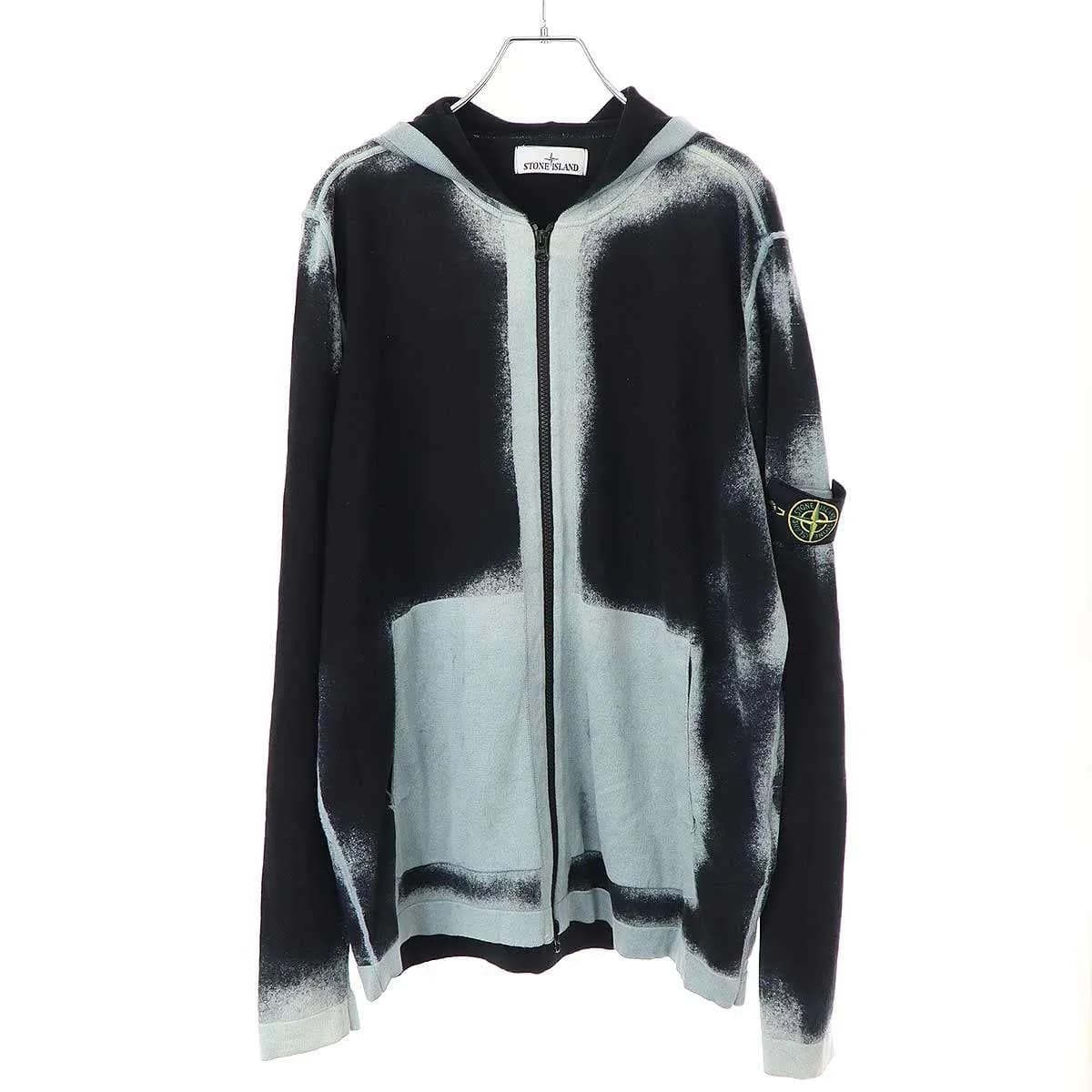 STONE ISLAND ストーンアイランド AIRBRUSHED KNIT ZIP-UP ブラッシュドニットフーディ