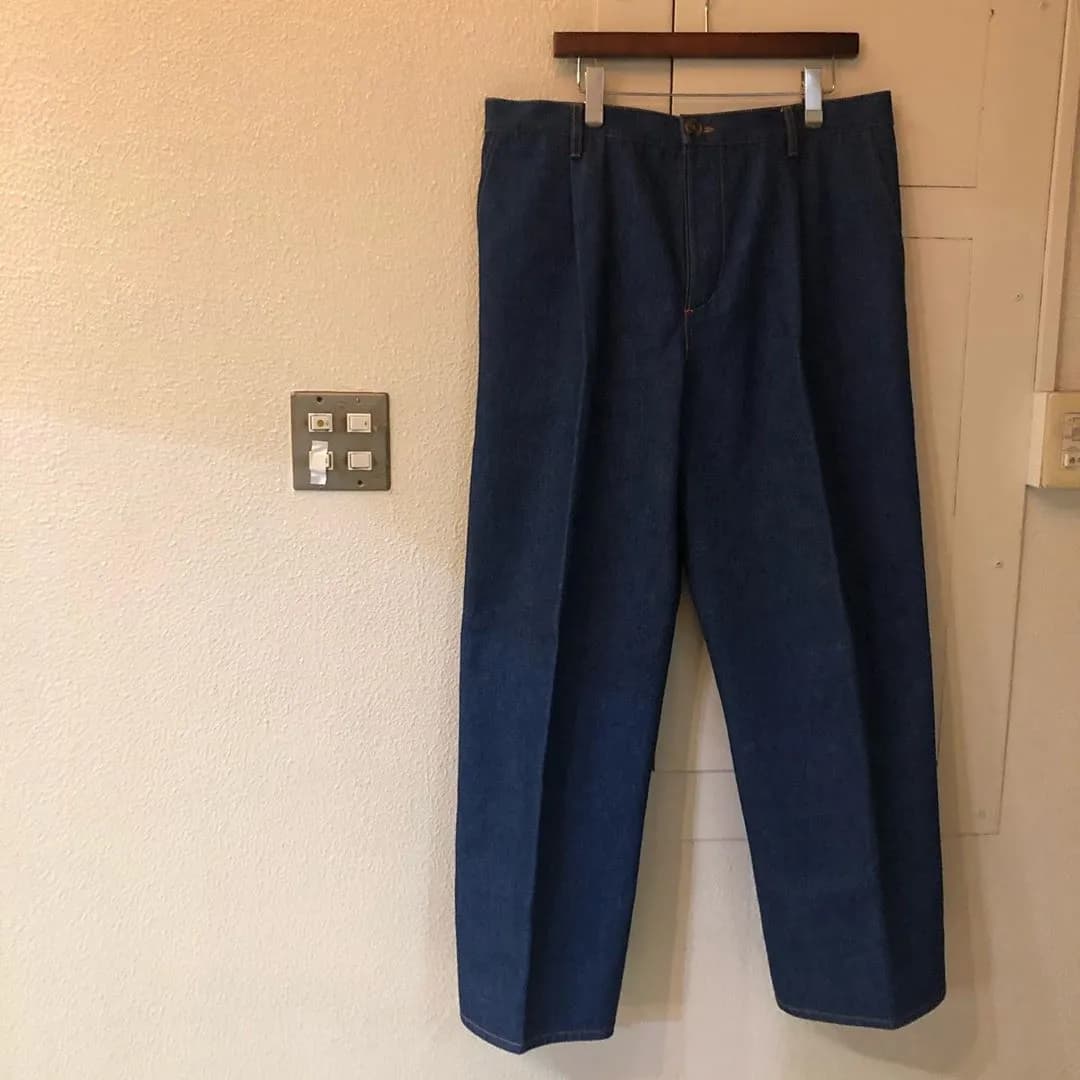 seya. CristaSeya 19AW Japanese Heavy Denim Pleated Trousers
