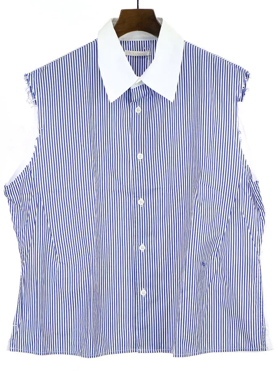 OUR LEGACY アワーレガシー 19AW SLEEVELESS COMPANY SHIRT ノースリーブストライプシャツ