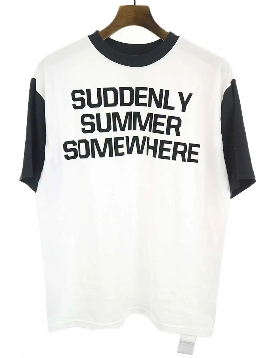 MADISON BLUE マディソンブルー 21SS フロッキープリントバイカラーTシャツ