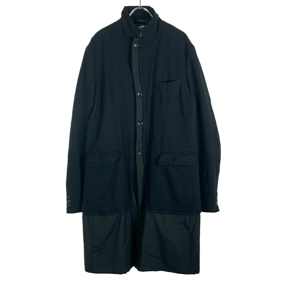 COMME des GARCONS ブラック コムデギャルソン 17AW ウールチェスターコート 1T-J023