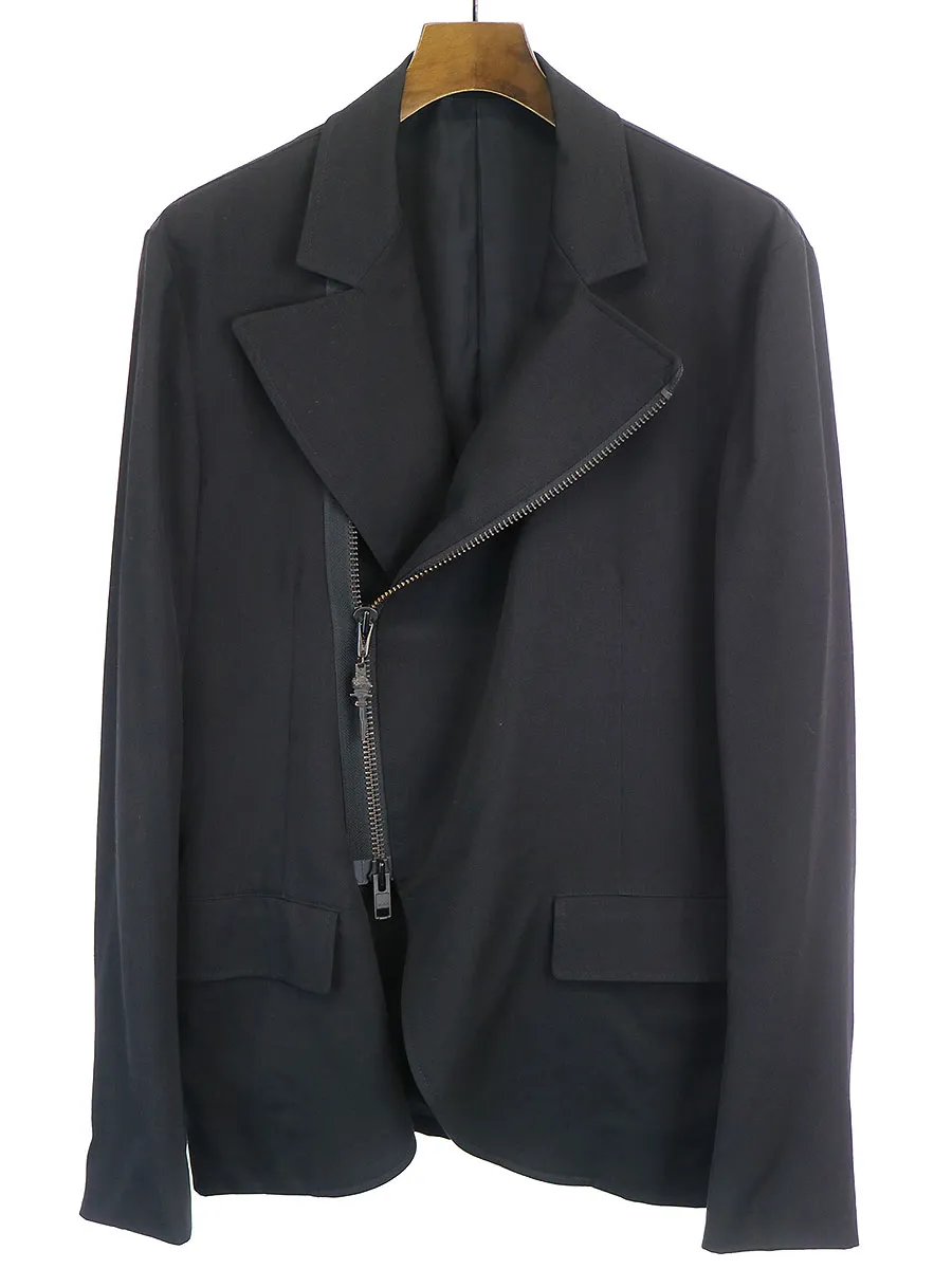 Yohji Yamamoto ヨウジヤマモト プール オム 14AW GOTHICジップトップウールギャバジンファスナージャケット