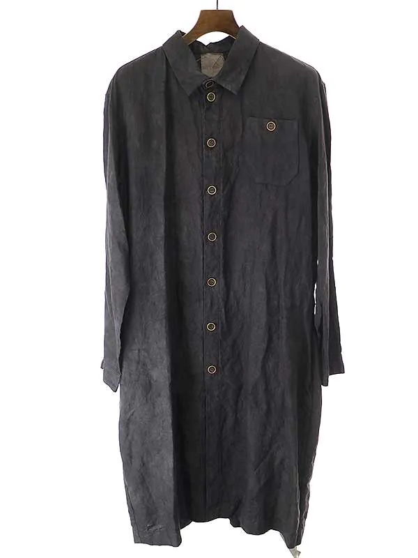 BIEK VERSTAPPEN ビークファースタッペン 21AW Long With Pockets ロングリネンシャツ