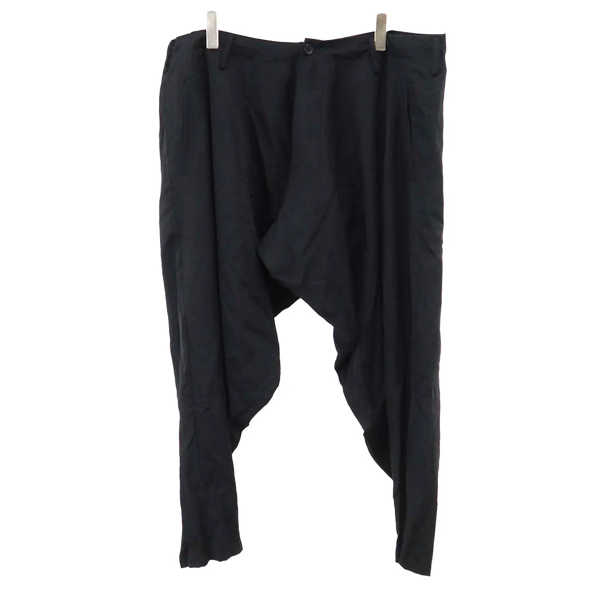 Yohji Yamamoto ヨウジヤマモト プールオム 23AW ウールギャバジンドレープパンツ