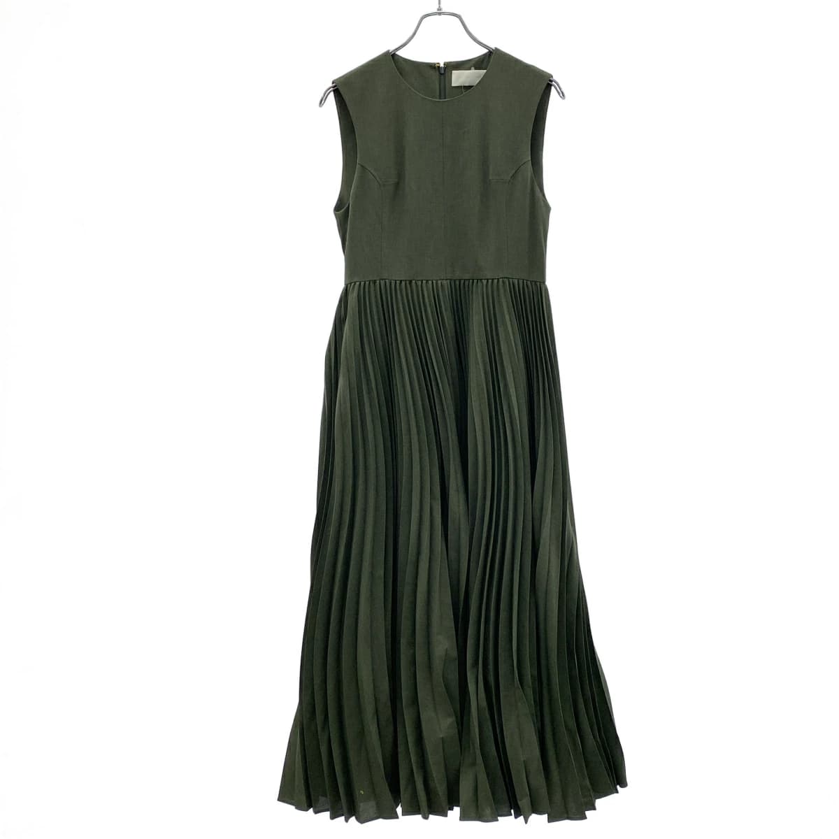 Mame Kurogouchi マメ クロゴウチ 22AW Curved Pleated Sleeveless Dress ドレスワンピース MM22FW-DR040