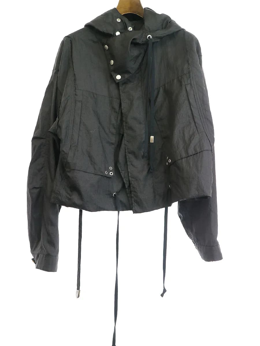 BED J.W. FORD ベッドフォード 19SS Hoodie フルフェイスジップアップナイロンフーディ